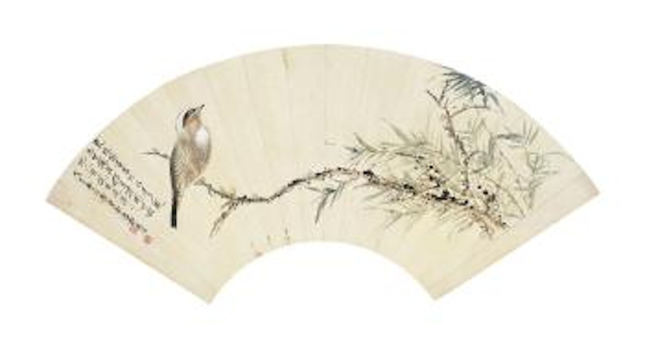 Green bamboos and thrush by Xie Zhiliu