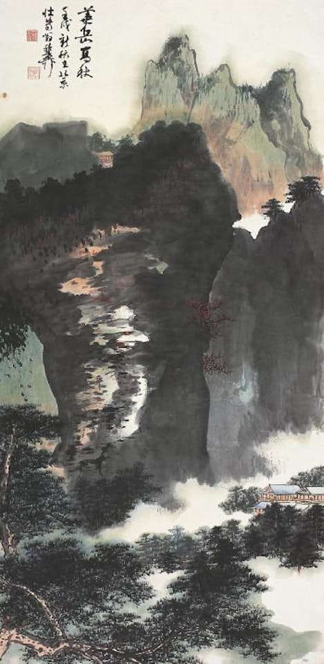 Scenery of autumn Hua Shan by Xie Zhiliu