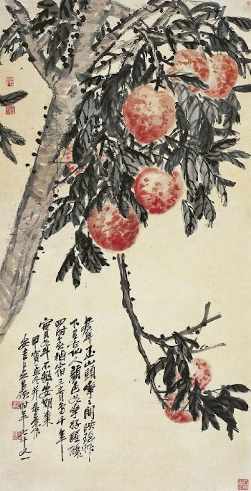 Birthday peaches by Wu Changshuo