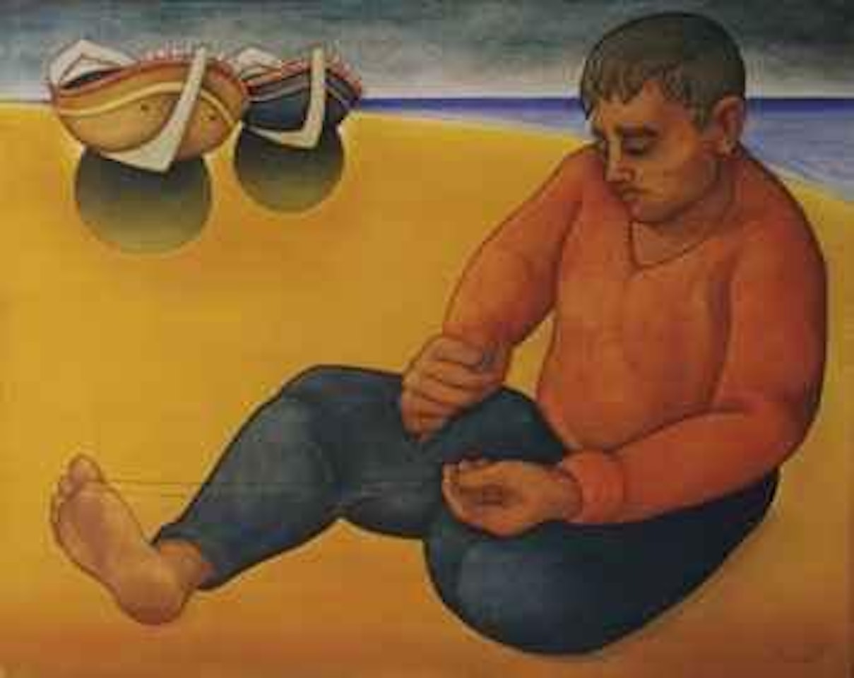 Fisherman in Arwad by Louai Kayali