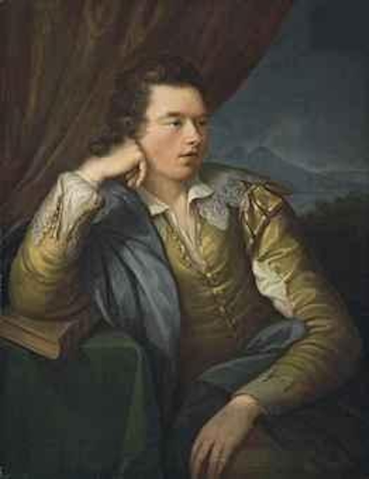 Portrait of John Campbell, 4th Earl and 1st Marquess of Breadalbane (1762-1834), three-quarter-length, in a yellow jacket with lace collar and cuffs.. by Angelica Kauffmann