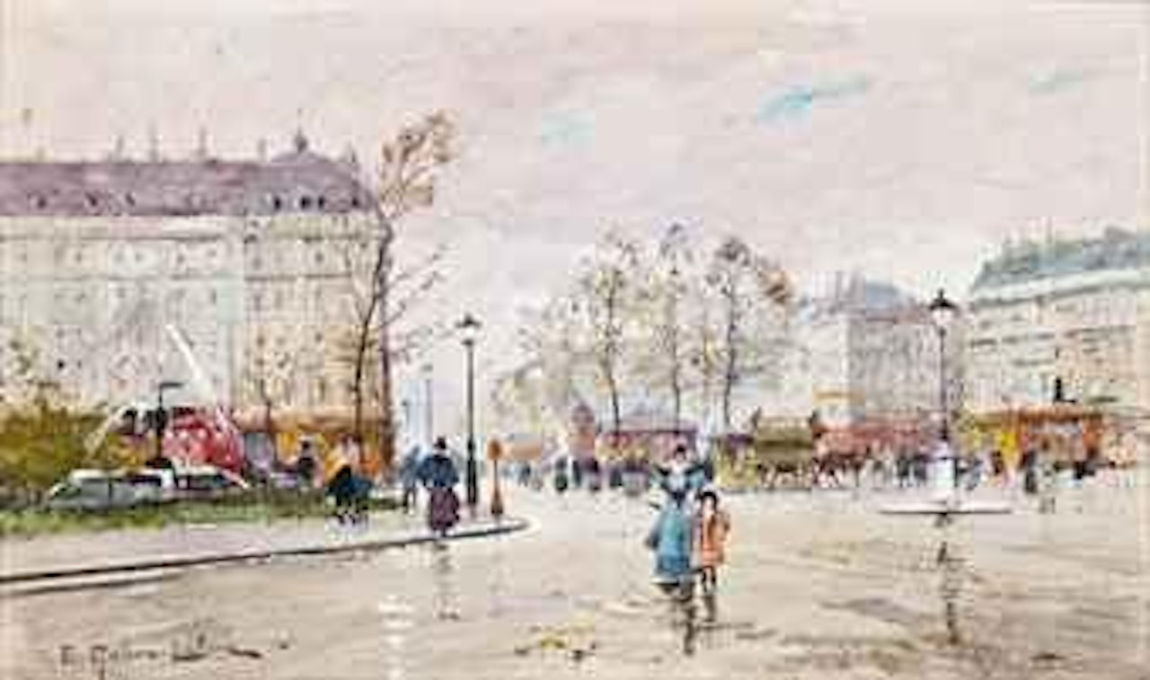 Boulevard Parisien by Eugene Galien-Laloue
