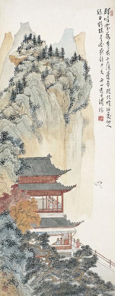 Watching the crane in the fairy's pavilion by Pu Ru