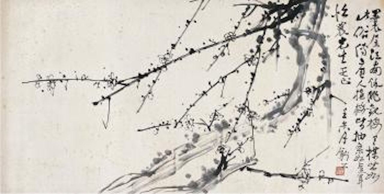 Ink plum blossom by Li Kuchan