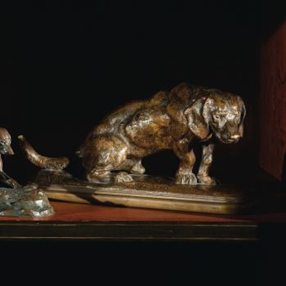 Basset Assis by Antoine-Louis Barye