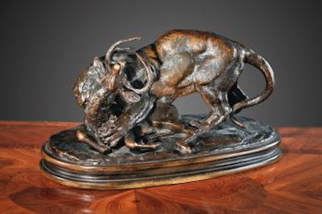 Tigre Surprenant Un Cerf by Antoine-Louis Barye