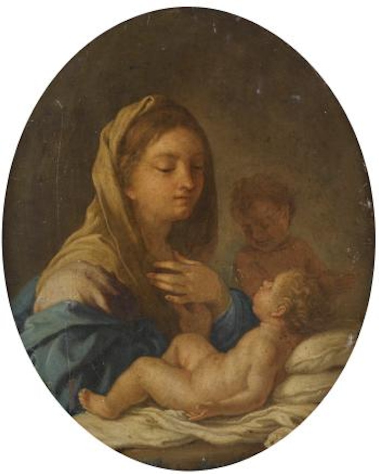 The Madonna And Child With The Infant Saint John The Baptist by Francesco de Mura