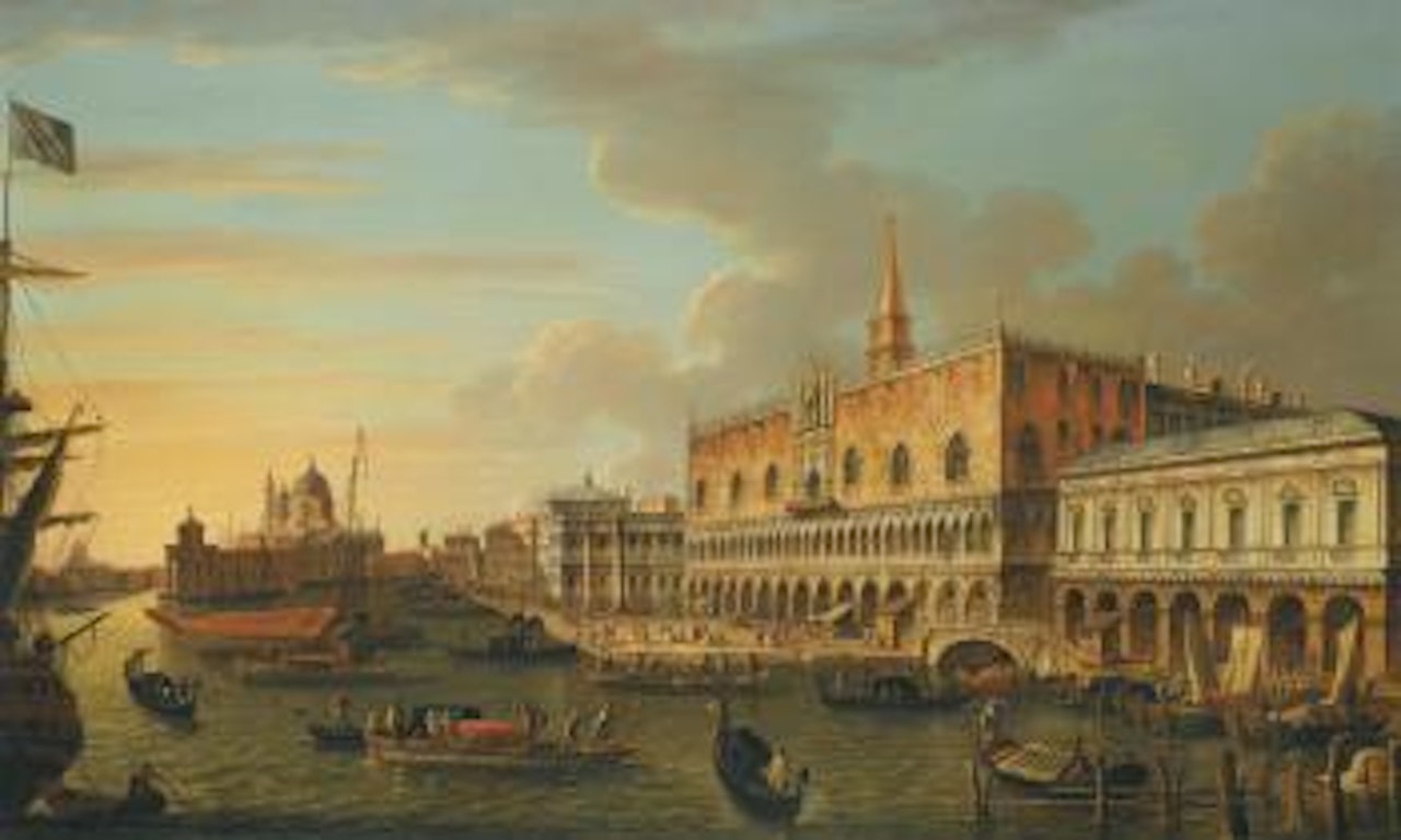 The Molo, Looking West, With The Ducal Palace And The Prison by Canaletto