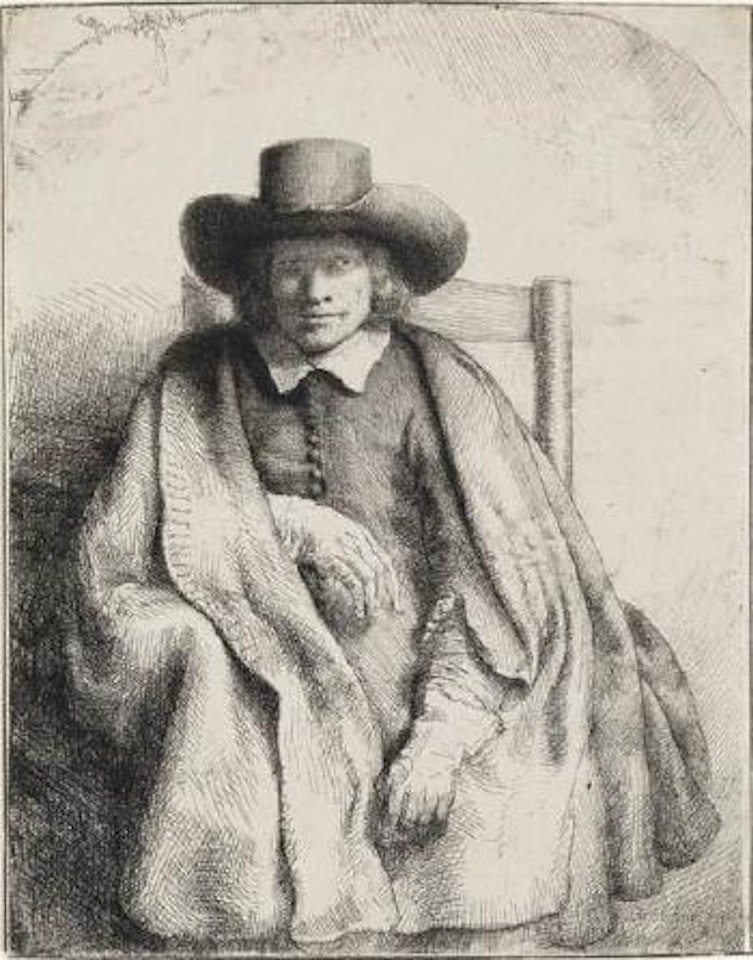 Clement de Junghe, printseller by Attributed to Rembrandt Harmensz van Rijn
