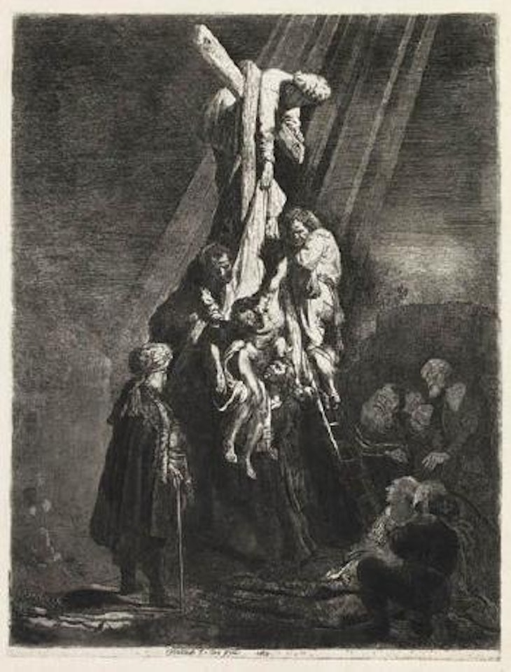 The Descent from the Cross by Attributed to Rembrandt Harmensz van Rijn