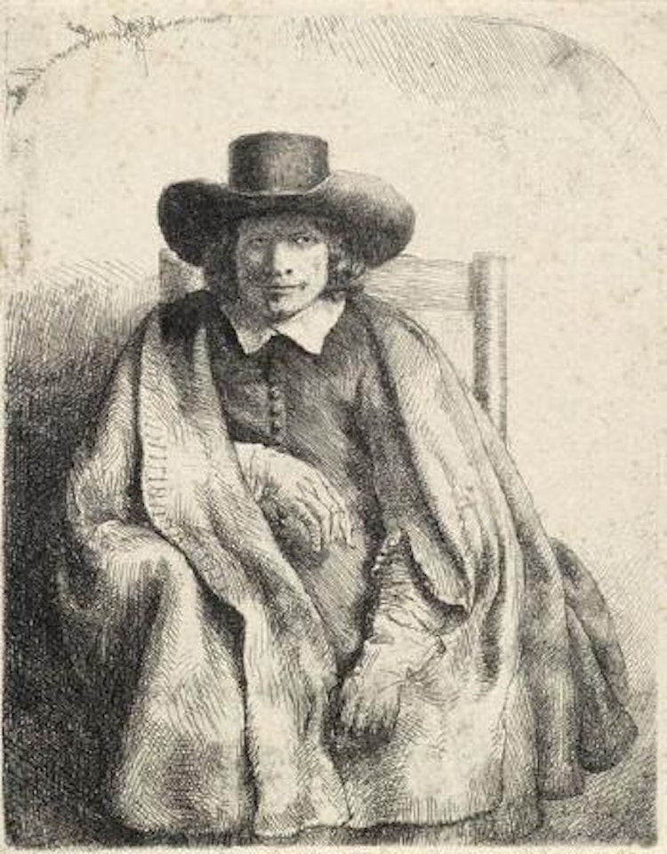 Clement de Jonghe, printseller by Attributed to Rembrandt Harmensz van Rijn