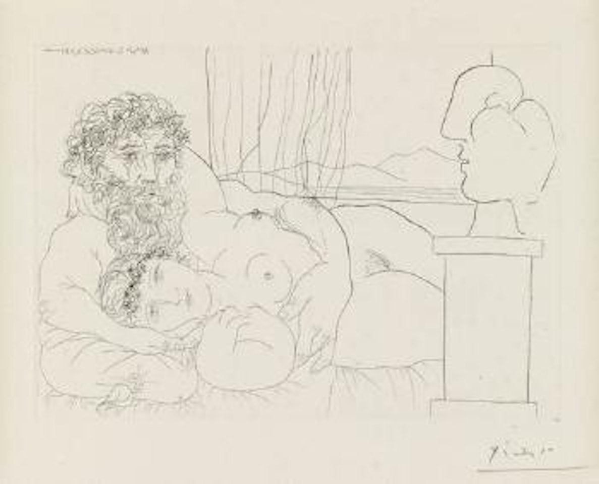 Le repos du sculpteur I by Pablo Picasso