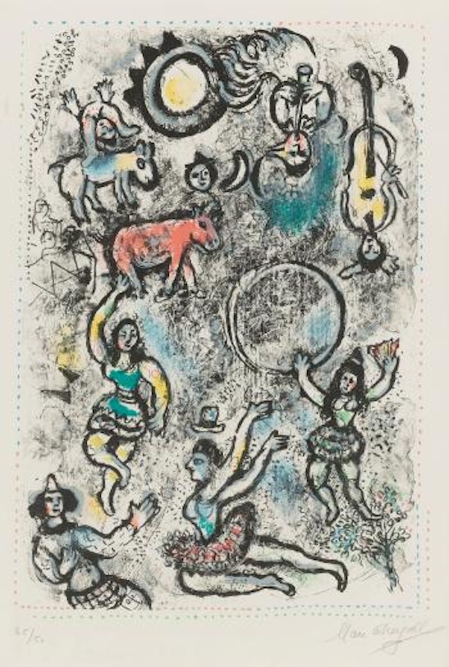 The Tumblers (M. 591) by Marc Chagall