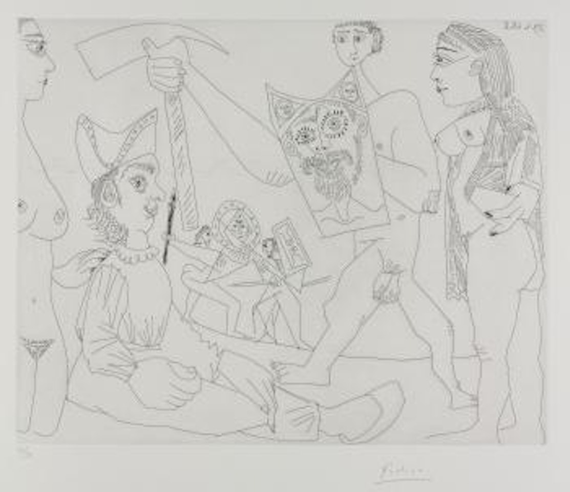 Spectacle De Gladiateurs (B. 1538; Ba 1554) by Pablo Picasso