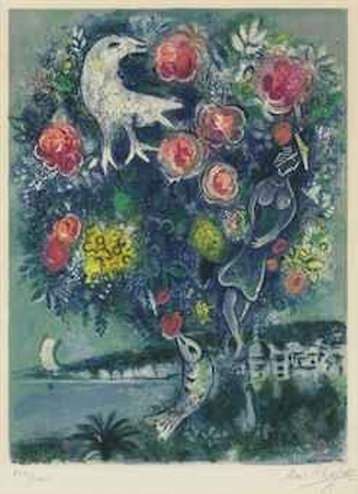 La Baie des Anges avec Bouquet de Roses, from Nice and the Côte d'Azur (C.S. 30) by Marc Chagall by Charles Sorlier