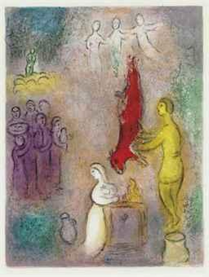 Sacrifice aux Nymphes, from Daphnis et Chloé (M. 330; see C. books 46) by Marc Chagall