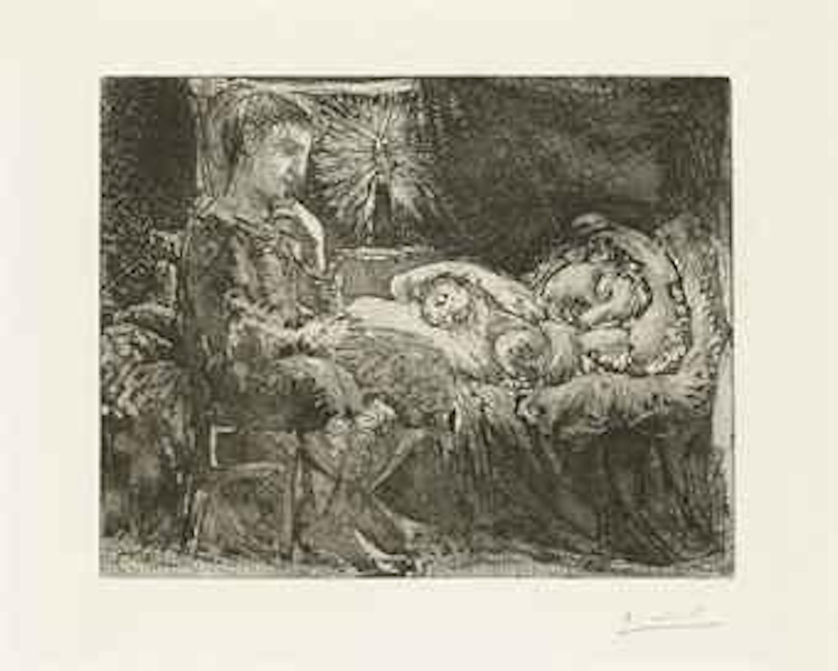 Garçon et Dormeuse à la Chandelle, from La Suite Vollard by Pablo Picasso