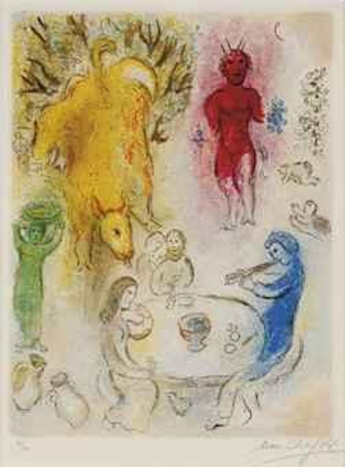 Banquet de Pan, from Daphnis et Chloé (M. 331; see C. books 46) by Marc Chagall