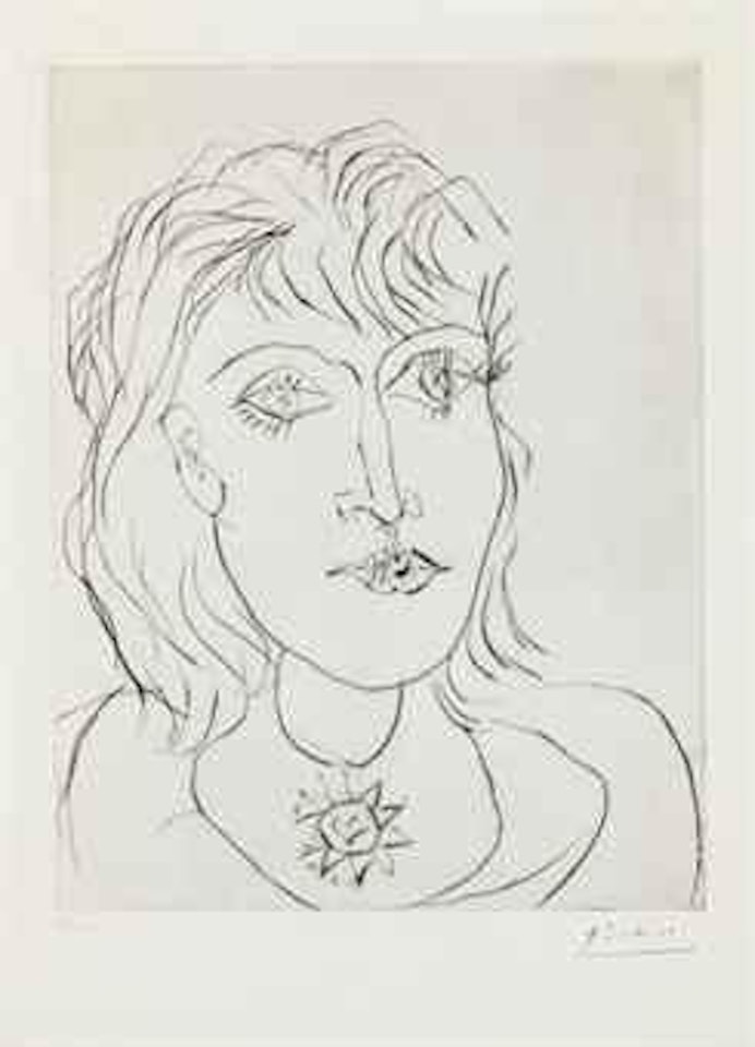 Portrait de Dora Maar au Collier (B. 300; Ba. 628) by Pablo Picasso