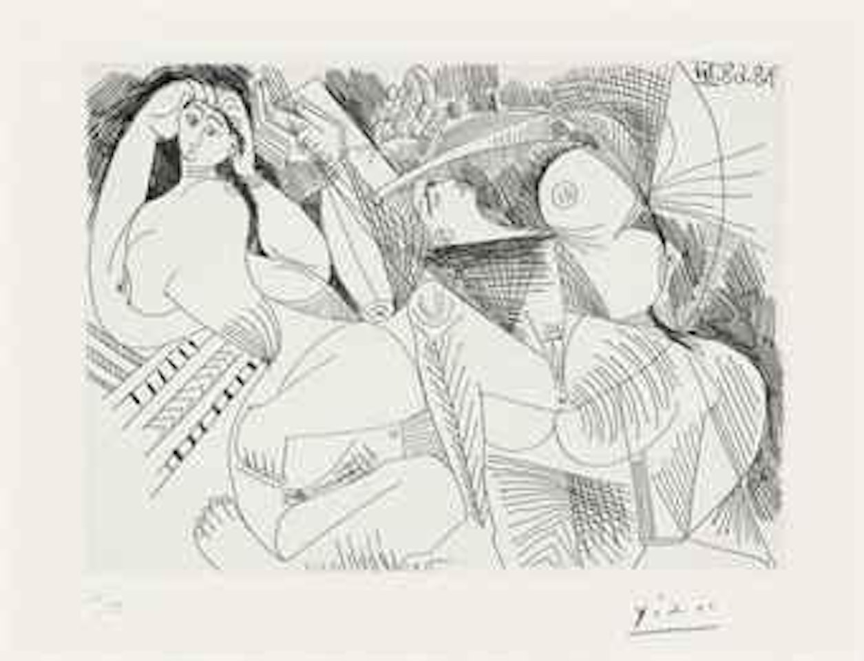 La Sieste: Deux Femmes, from La Série 347 (B. 1736; Ba. 1753) by Pablo Picasso