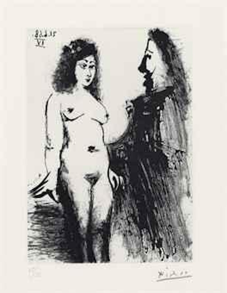 Jeune Prostituée et 'Mousquetaire', from La Série 347 (B. 1656; Ba. 1673) by Pablo Picasso