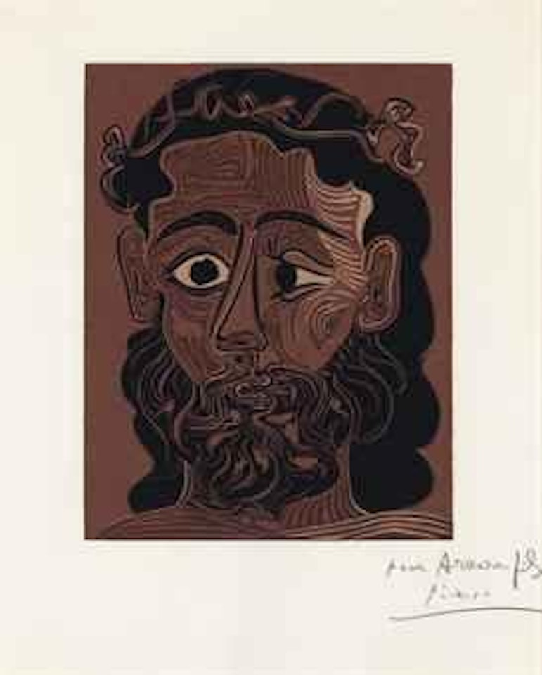 Homme barbu couronnÃ© (B. 1088; Ba. 1308) by Pablo Picasso