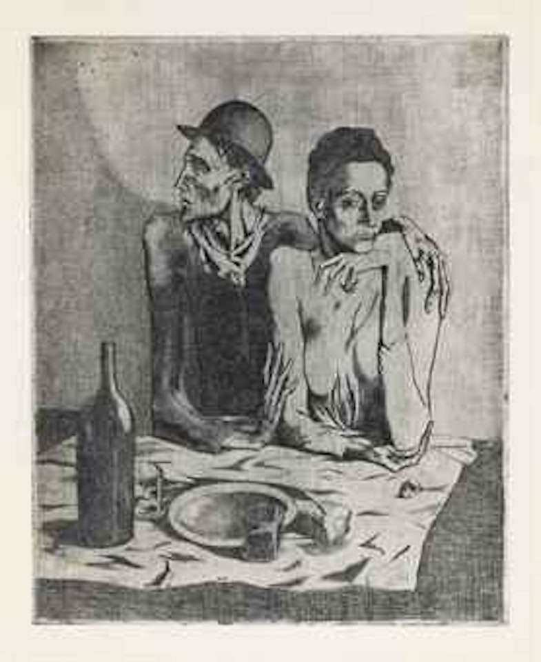 Le Repas frugal, from La Suite des Saltimbanques (Bloch 1; Baer 2) by Pablo Picasso