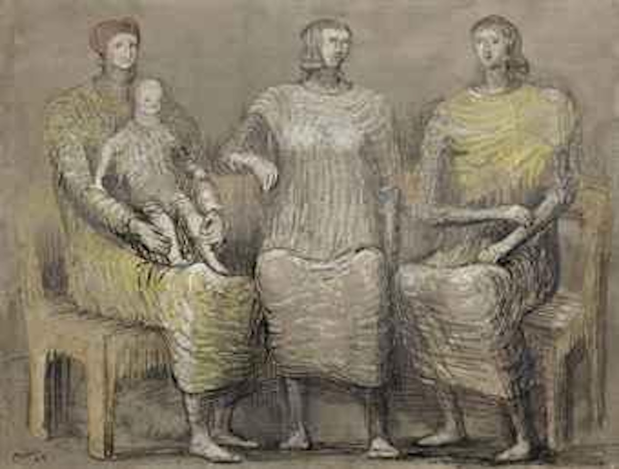 Three Women and Child by Henry Moore