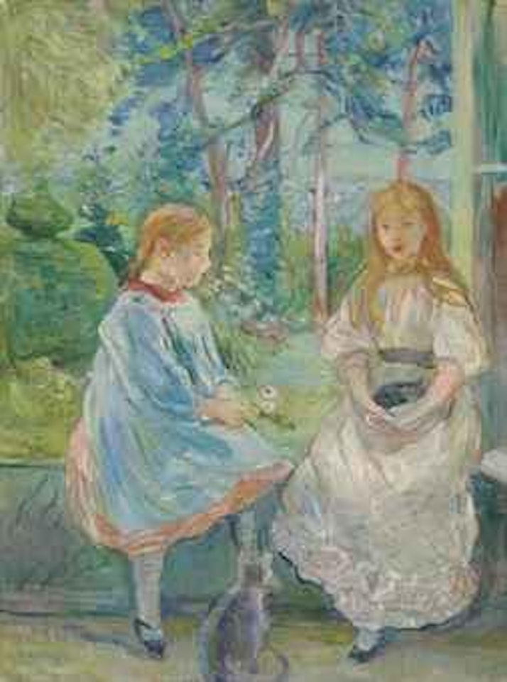 Fillettes à la fenêtre (Jeanne et Edma Bodeau) by Berthe Morisot