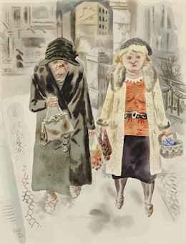 Strassenszene, Berlin Hausmädchen by George Grosz