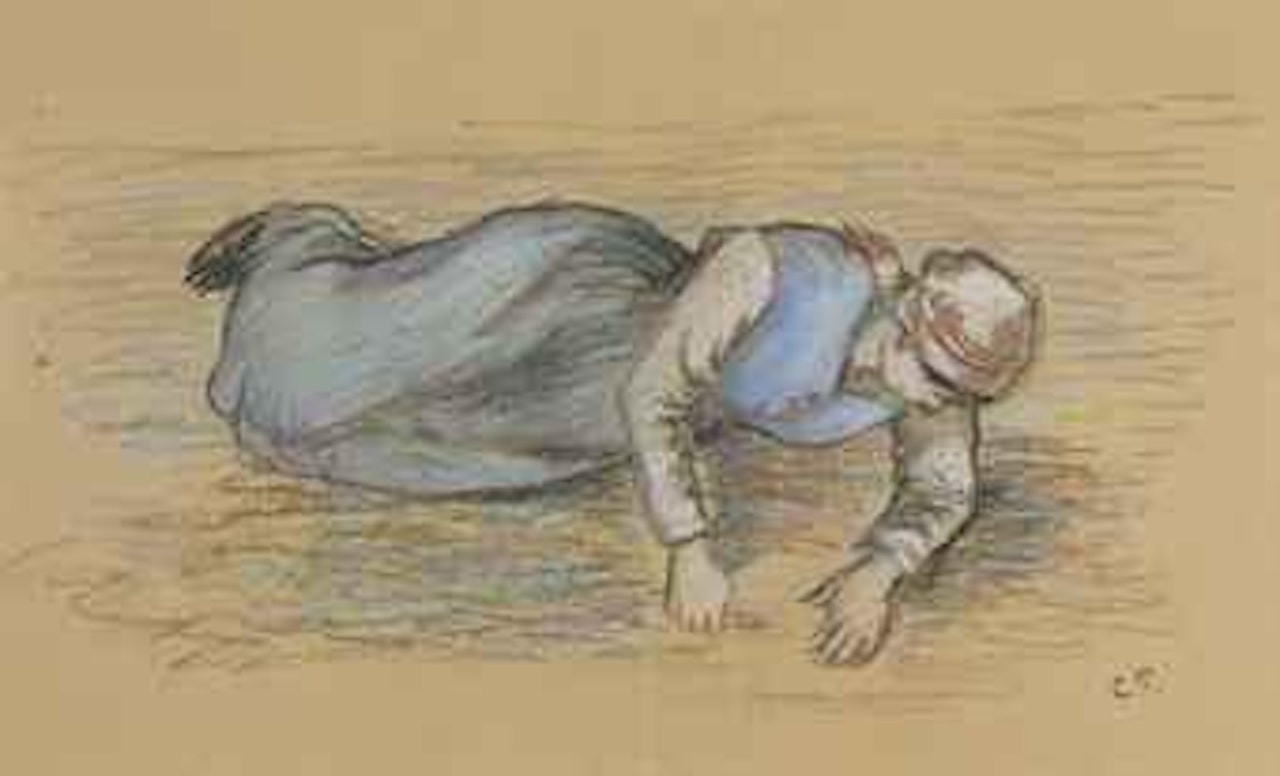 Etude pour Les Sarcleuses, Pontoise by Camille Pissarro