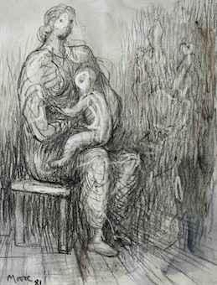 Mother with Child on Lap by Henry Moore