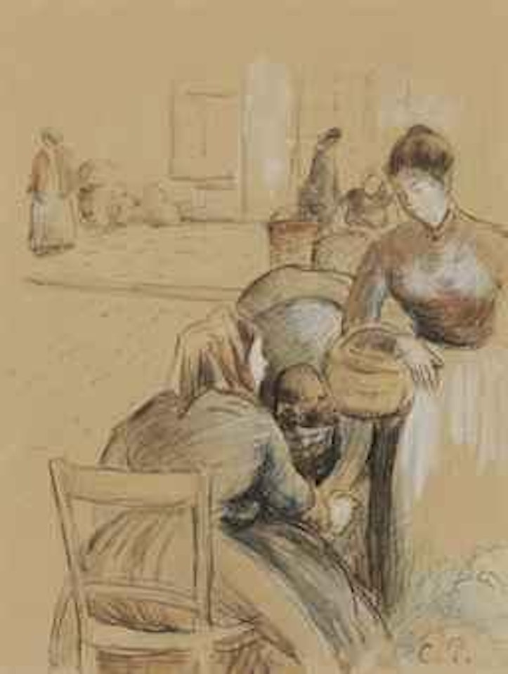 Marché aux légumes à Pontoise by Camille Pissarro