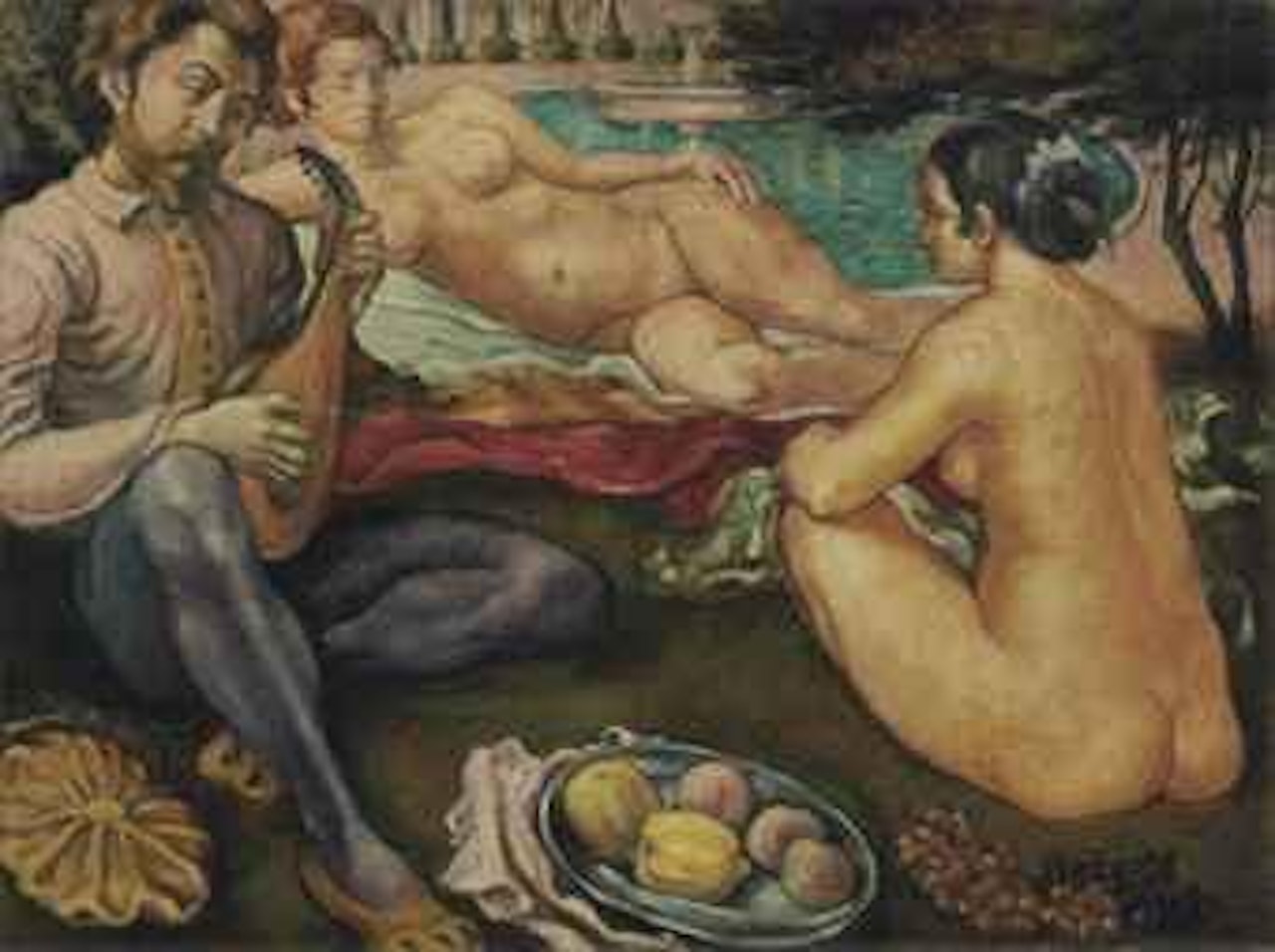 Cour d'amour by Emile Bernard