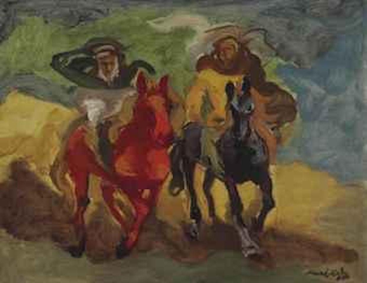 Arab Horsemen by Emmanuel Mané-Katz