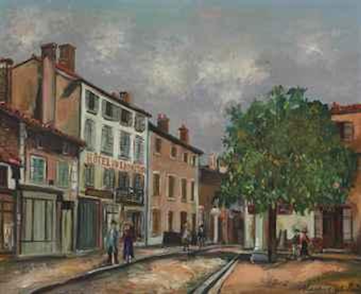 Une rue à Saint-Léger by Maurice Utrillo