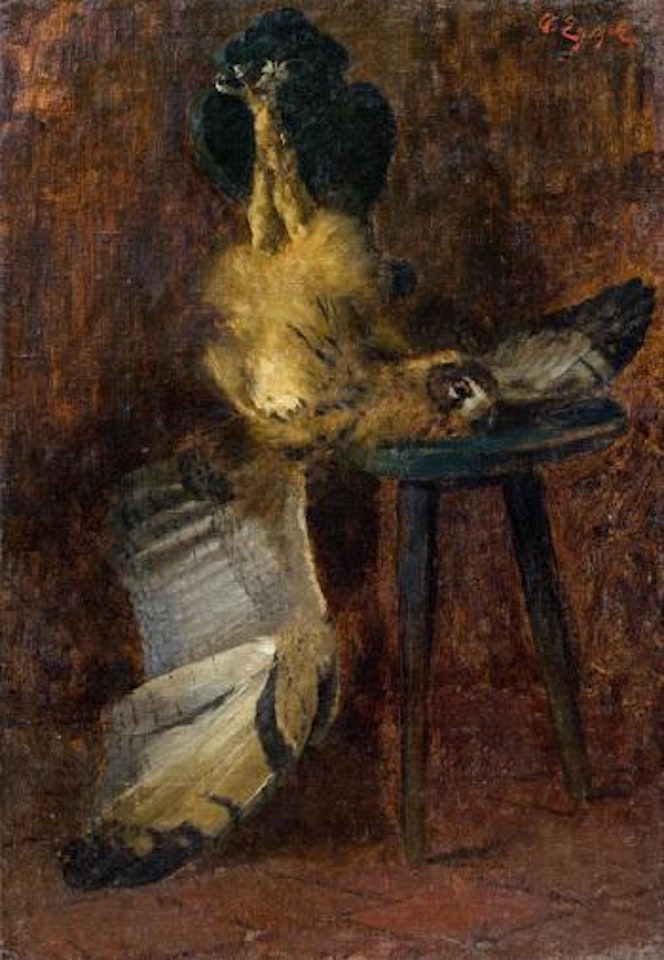 Wildbretsillleben mit Eule by Albin Egger-Lienz