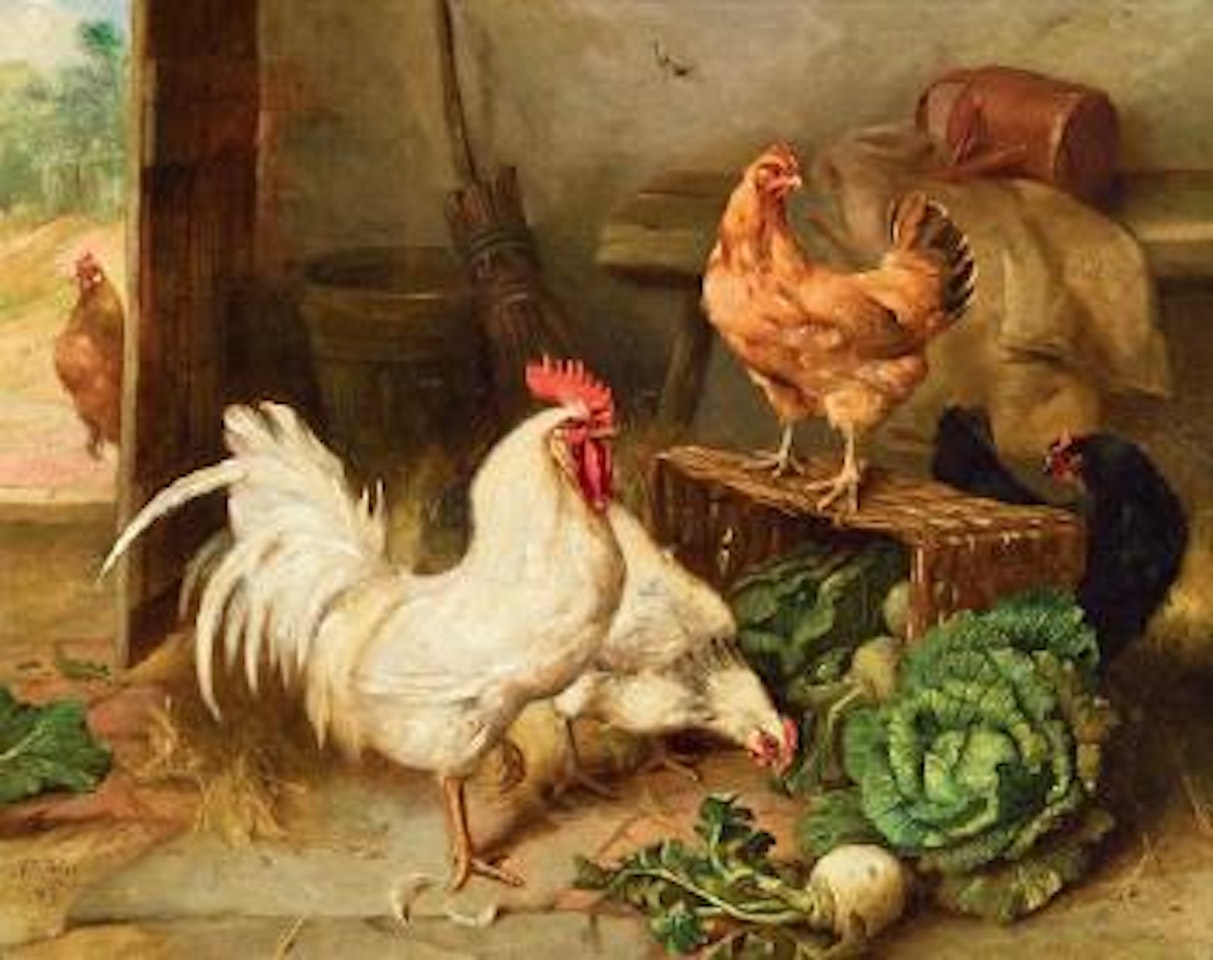 Hahn und Hühner by Edgar Hunt