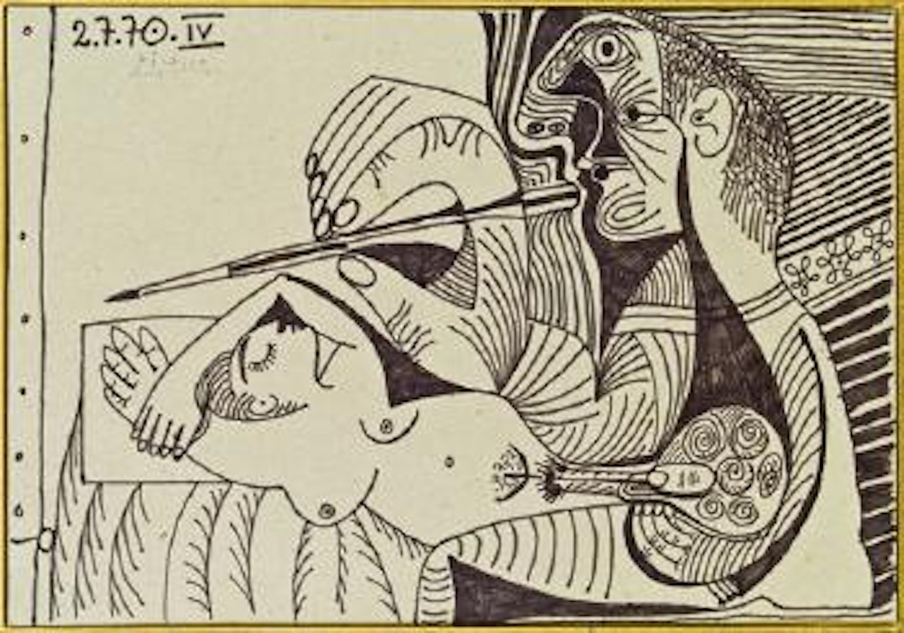 Le peintre et son modèle IV by Pablo Picasso