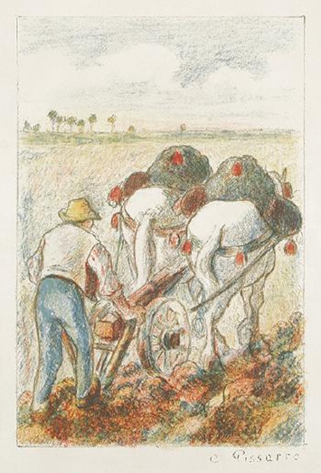 La Charrue by Camille Pissarro