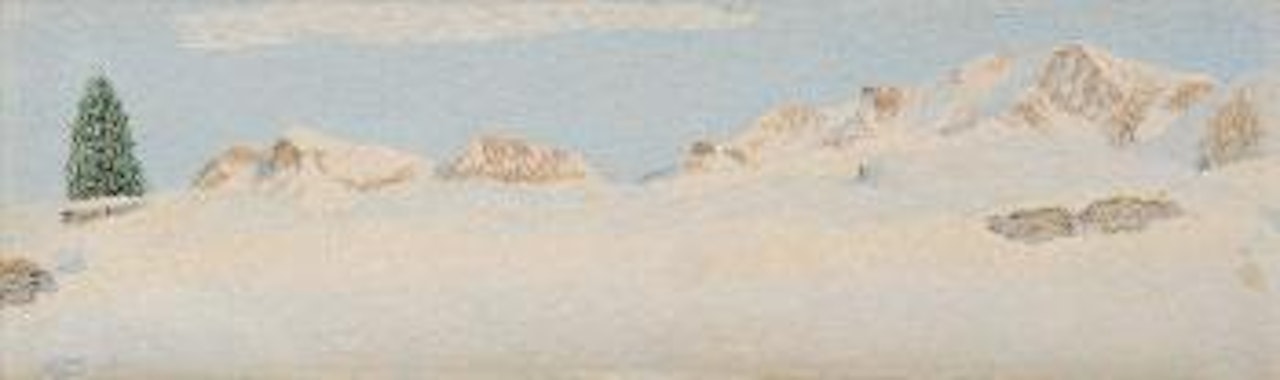 Sonnige Winterlandschaft by Gottardo Segantini
