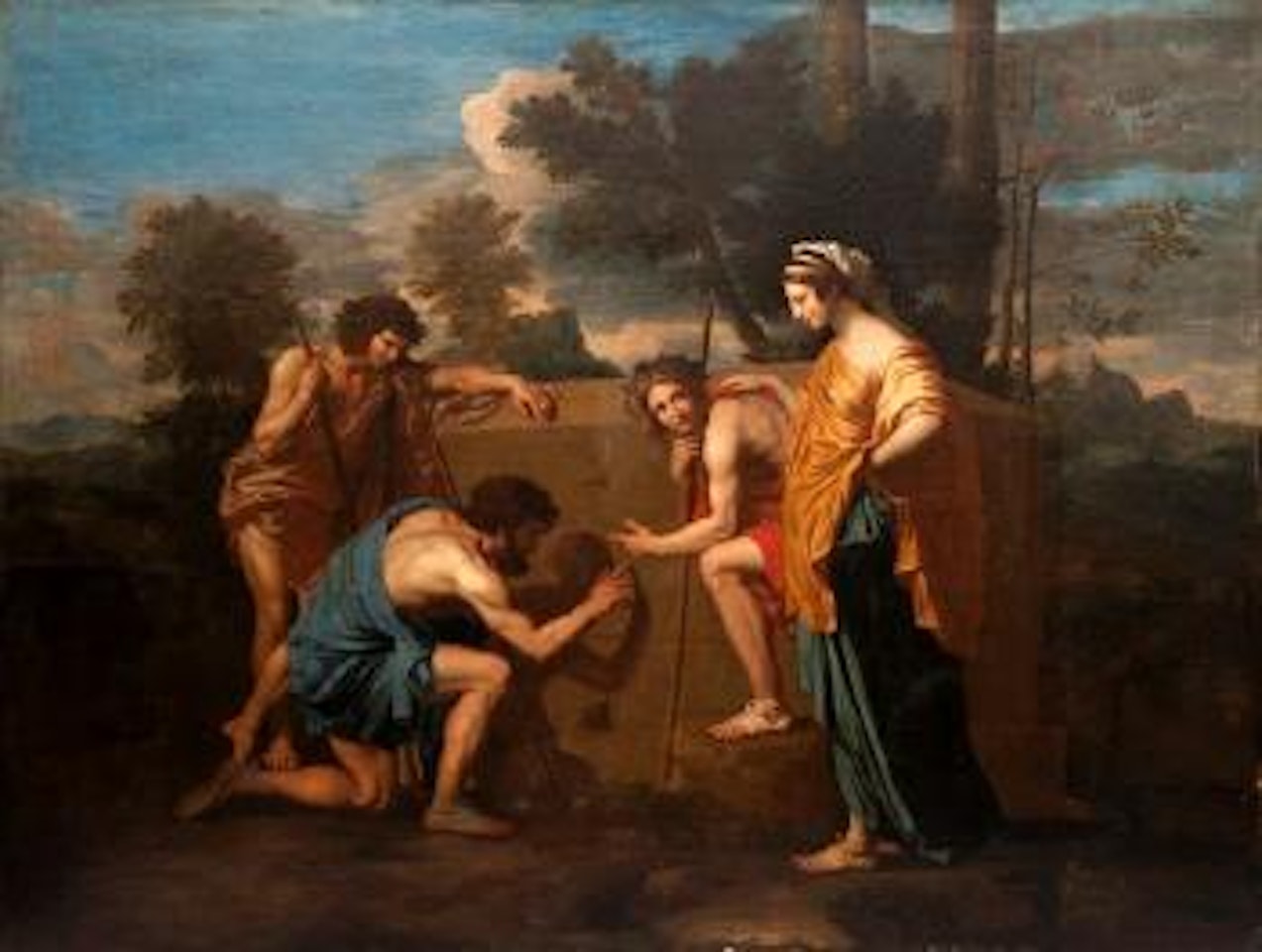 Et in arcadia ego by French School by Nicolas Poussin