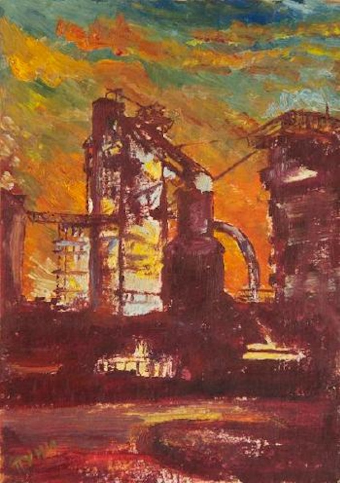 Usine à l'aube by Jean Pougny
