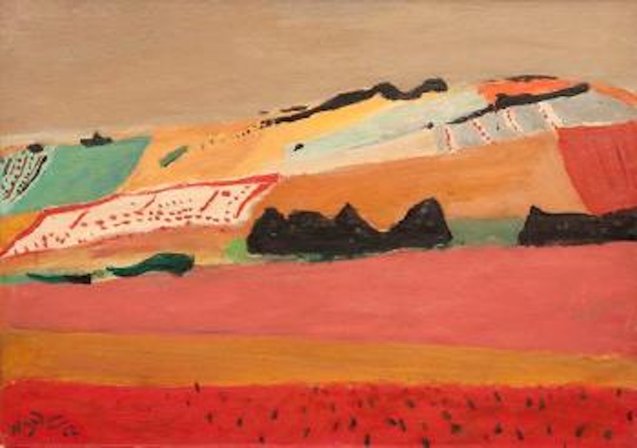 Paysage au champ rouge by Henri Hayden