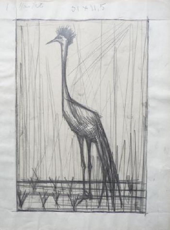 Dessin préparatoire à l'illustration de la page 19 du tome I des Chants de Maldoror by Bernard Buffet