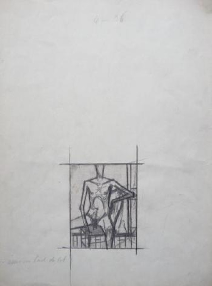 Dessin préparatoire à l'illustration de la page 11 du tome II des Chants de Maldoror by Bernard Buffet