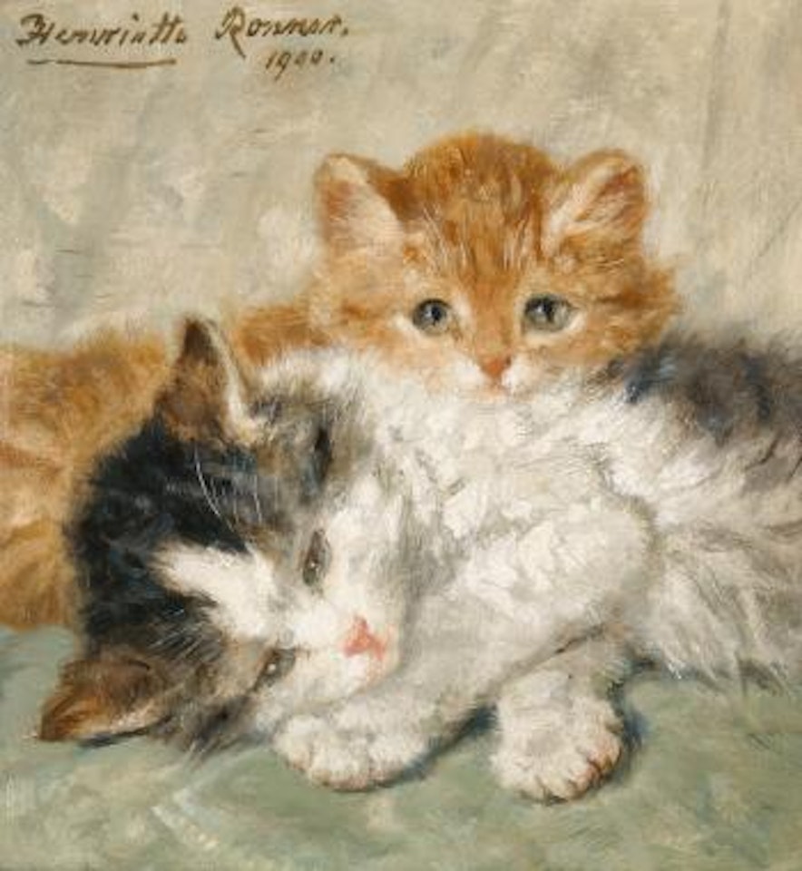 Sleepy Kittens by Henriette Ronner-Knip