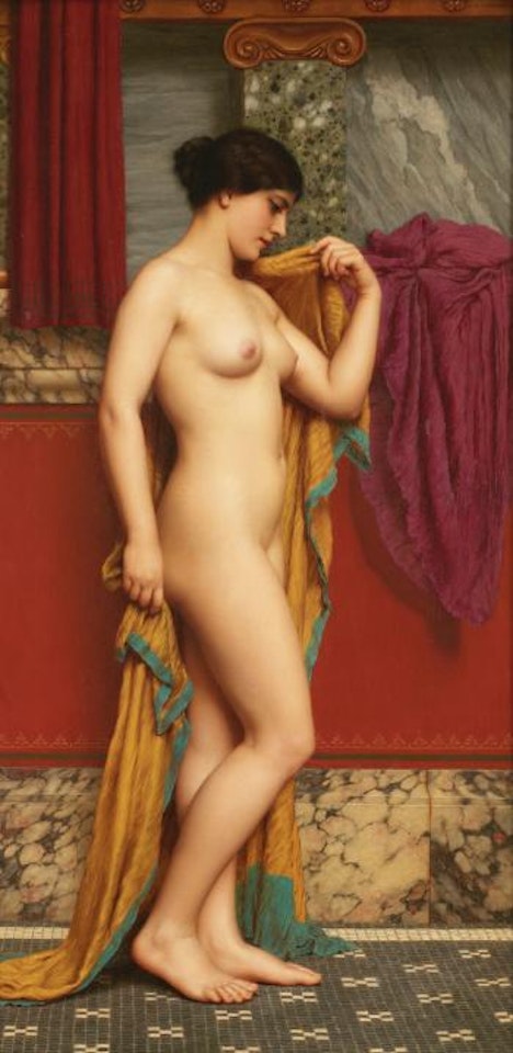 In The Tepidarium by JOHN WILLIAM GODWARD, R.B.A.
