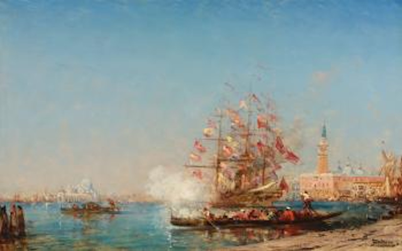 La Fête De L'assomption à Venise, Le Coup De Canon by Félix Ziem