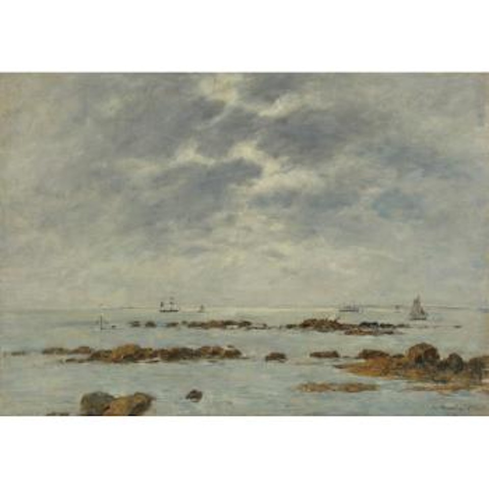 Marine à St. Vaast-la Hougue (Manche) by Eugène Boudin